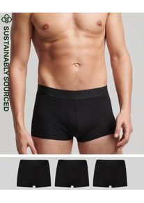 Superdry Herren Unterhosen aus Bio-Baumwolle im 3er-Pack Schwarz - Größe: M