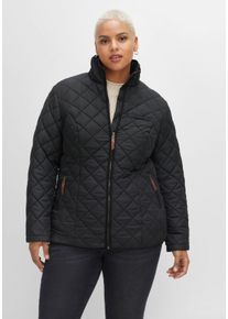 Große Größen Steppjacke mit hoch schließendem Stehkragen Gr. 40 schwarz von sheego für Damen