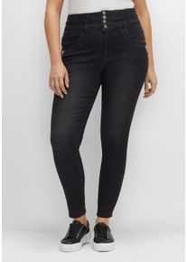 Große Größen Super Skinny Jeans in Curvy-Schnitt ANNE Gr. 56 schwarz von sheego für Damen
