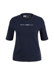 Tom Tailor Denim Damen T-Shirt mit Textprint - DENIM x MBRC, blau, Gr. XL