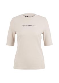 Tom Tailor Denim Damen T-Shirt mit Textprint - DENIM x MBRC, grau, Textprint, Gr. XL