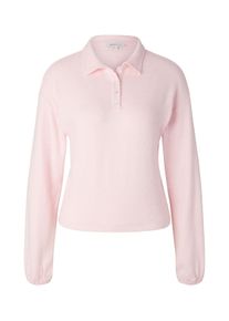 Tom Tailor Denim Damen Langarm Poloshirt, rosa, Gr. XL