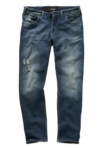 Mey & Edlich Herren Jeans-Hose Regular Tapered Blau einfarbig