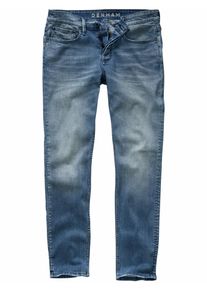 Mey & Edlich Denham Herren Jeans-Hose Slim Fit Blau einfarbig