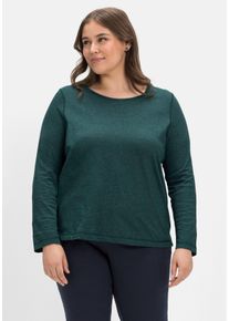 Große Größen Langarmshirt aus Jersey, in melierter Optik Gr. 40/42 grün von sheego für Damen
