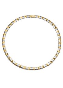 Collier mit 2 Magneten Magnetic Balance Silberfarben