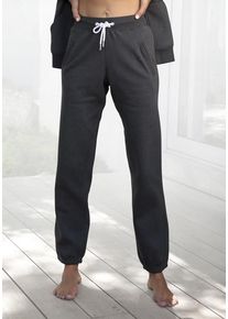 H.I.S. H.I.S Sweathose grau Gr. 32/34 für Damen. Mit Kordelzug. Schmal. Nachhaltig.