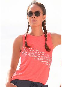 Venice Beach Tanktop neonorange Gr. 32/34 für Damen. Mit Rundhals. Figurumspielend