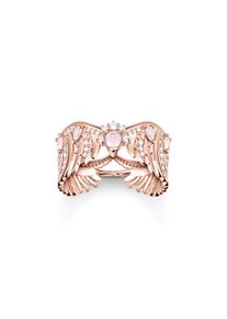 Thomas Sabo Ring Phönix-Flügel mit rosa Steinen roségold