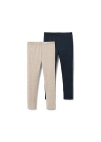 Tchibo 2 Leggings - Dunkelblau/Meliert - Kinder - Gr.: 110/116