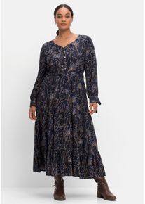 sheego by Joe Browns Große Größen Maxikleid mit floralem Alloverdruck Gr. 58 blau geblümt von sheego für Damen