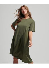 Superdry Women's Kleid aus Stoffkombi Grün - Größe: 36