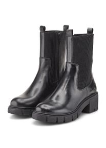 Tom Tailor Damen Stiefel aus Leder, schwarz, Gr. 37