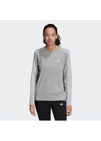 adidas Sportswear Große Größen Langarmshirt Gr. L grau gestreift für Damen