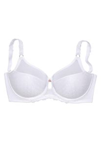 Triumph Große Größen Minimizer-BH Gr. 80F weiß geblümt für Damen