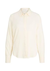 Tom Tailor Damen Basic Bluse, weiß, Logo Print, Gr. 38
