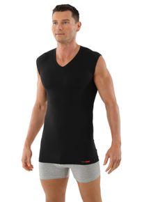 ALBERT KREUZ Herren Unterhemd Unterzieh-Shirt ohne Arm Schwarz