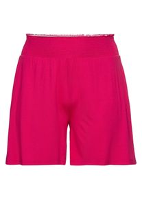 Große Größen Strandshorts mit Smokbund und zwei Taschen Gr. 52 pink von sheego für Damen