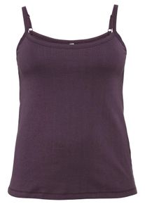 Große Größen Top mit Spaghettiträgern, in Rippqualität Gr. 44 lila von sheego für Damen