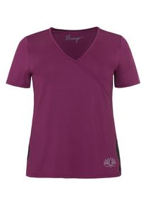 Große Größen Funktions-Shirt in Wickeloptik Gr. 44/46 rot von sheego für Damen