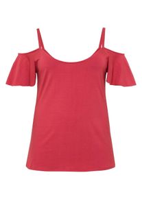 Große Größen Strandshirt mit Trägern und Flügelärmeln Gr. 56/58 rot von sheego für Damen