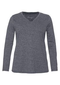 Große Größen Jerseyshirt aus Funktionsmaterial Gr. 56/58 grau von sheego für Damen