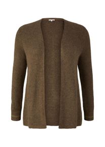 Tom Tailor Große Größen Cardigan in verschlussloser Form, mit Wolle Gr. 50 grün gestreift für Damen