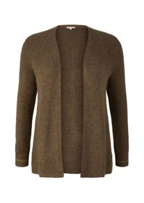 Tom Tailor Große Größen Cardigan in verschlussloser Form, mit Wolle Gr. 48 grün gestreift für Damen