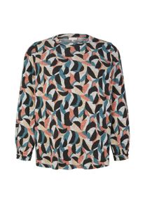 Tom Tailor Große Größen Langarmshirt mit grafischem Muster, aus Viskose Gr. 54 gemustert bedruckt für Damen