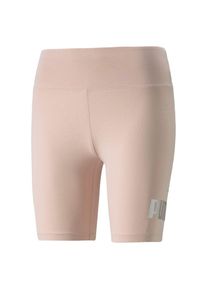 Puma Damen ESS+ Metallic 7" Short Leggings pink