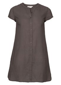 Große Größen Longbluse mit durchgehender Knopfleiste Gr. 40 grau von sheego für Damen