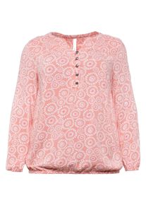 Große Größen Tunika mit Knopfleiste Gr. 56 rosa bedruckt von sheego für Damen