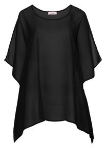 Große Größen Strandtunika in transparenter Qualität Gr. 56/58 schwarz von sheego für Damen