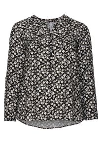 Große Größen Bluse mit floralem Alloverdruck Gr. 58 schwarz geblümt von sheego für Damen