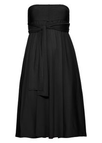 Große Größen Strandkleid 5-in-1 mit zwei Bändern Gr. 56 schwarz von sheego für Damen
