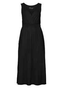 Große Größen Strandkleid mit Seitenschlitzen, in Maxilänge Gr. 58 schwarz von sheego für Damen