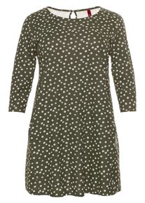 Große Größen Jerseykleid mit Alloverdruck Gr. 46 grün geblümt von sheego für Damen