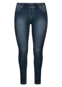 Große Größen Skinny Power-Stretch-Jeggings mit Stretchbund Gr. 58 blau von sheego für Damen
