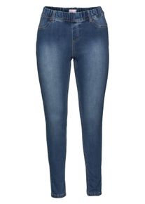 Große Größen Skinny Power-Stretch-Jeggings mit Stretchbund Gr. 46 blau von sheego für Damen