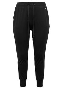 Große Größen Funktions-Sweathose mit seitlicher Tasche Gr. 44 schwarz von sheego für Damen