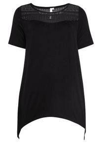 Große Größen T-Shirt in Zipfel-Form Gr. 56/58 schwarz von sheego für Damen