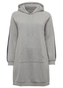 Große Größen Sweatkleid mit Kapuze Gr. 44/46 grau von sheego für Damen