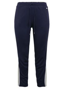 Große Größen Gerade Relaxhose mit seitlichen Kontrasteinsätzen Gr. 56 blau von sheego für Damen