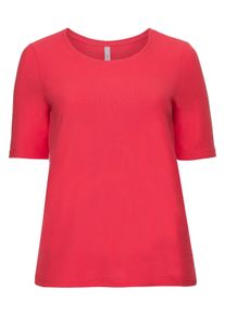 Große Größen BASIC-Shirt mit Halbarm Gr. 56/58 rot von sheego für Damen