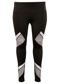 Große Größen Funktionsleggings mit Colourblocking Gr. 50 schwarz von sheego für Damen