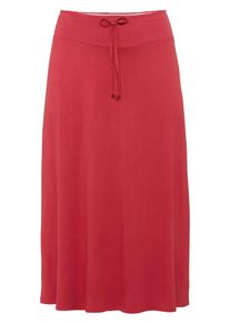Große Größen Strandrock hinten mit Smokbund Gr. 46 rot von sheego für Damen