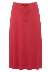 Große Größen Strandrock hinten mit Smokbund Gr. 54 rot von sheego für Damen