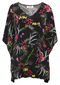 Große Größen Strandtunika Gr. 52/54 schwarz von sheego für Damen
