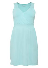 Große Größen Strandkleid in Wickeloptik mit Taschen Gr. 44 blau von sheego für Damen