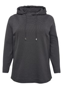 Große Größen Sweatshirt mit Kapuze und seitlichen Schlitzen Gr. 56/58 grau von sheego für Damen